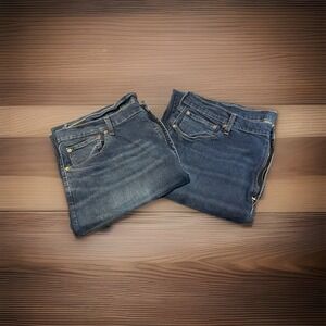 Lot Of 2 - Levi's 559 Mens Relaxed Straight Jeans 44 x 28 Dark Zip Denim Stretch